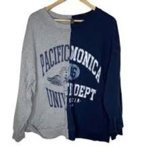 split color crewneck